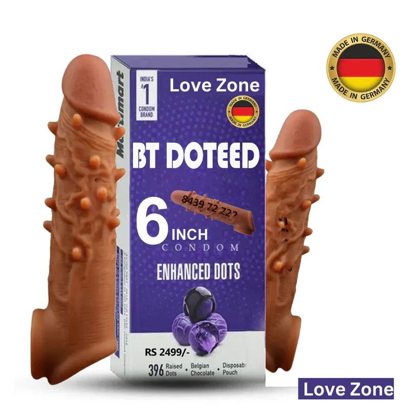 6 Inch BT Dotted Condom - Forcex 360